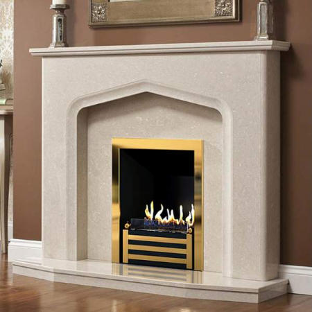 Биокамин в мраморном портале Firezo Figura