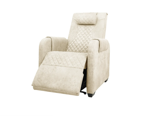 Массажное кресло реклайнер с подъемом FUJIMO LOUNGE UP F7003 ULFL Айвори (Orlando 1)